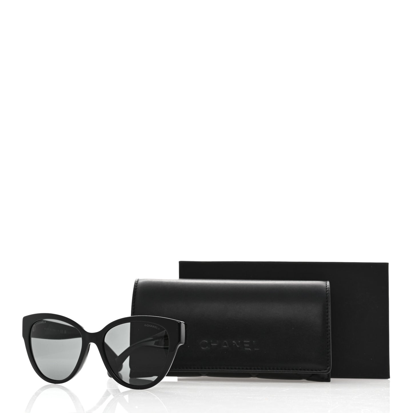 Acetate Enamel Heart Butterfly Sunglasses 5477-A Black