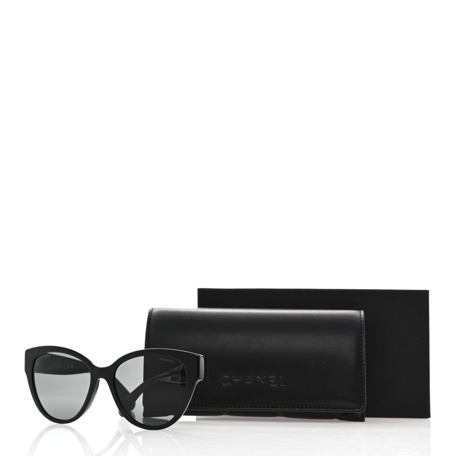 Chanel Acetate Enamel Heart Butterfly Sunglasses 5477-A Black 8 of 8