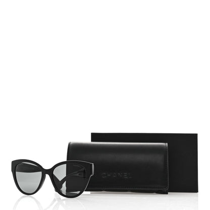 Chanel Acetate Enamel Heart Butterfly Sunglasses 5477-A Black 8 of 8