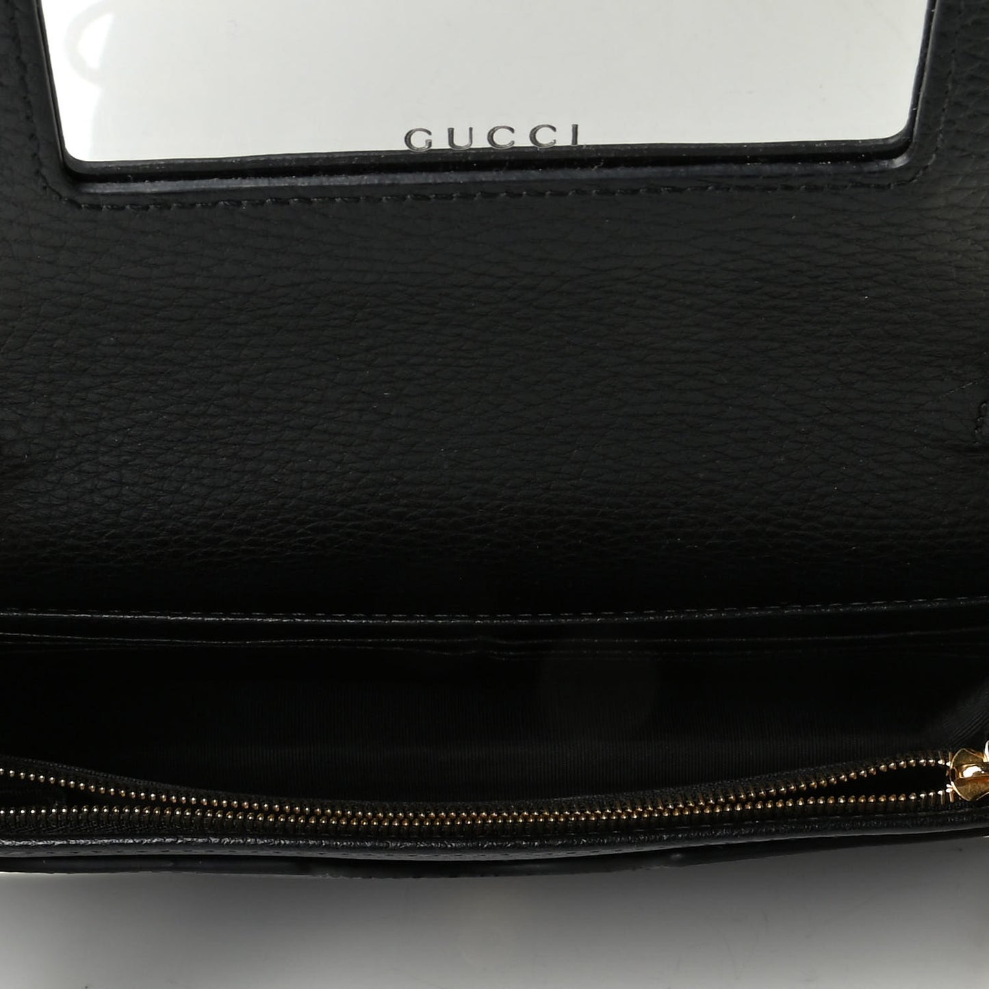 Calfskin Mini GG Marmont Chain Wallet Black