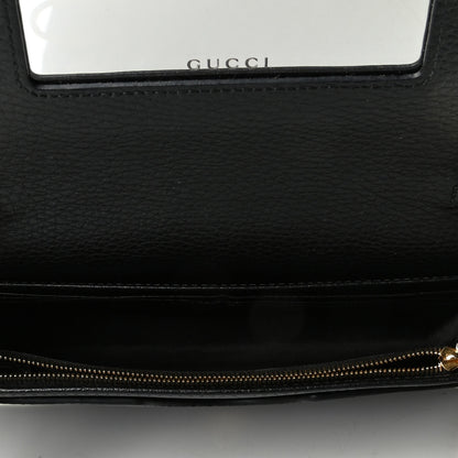 Gucci Calfskin Mini GG Marmont Chain Wallet Black 4 of 5
