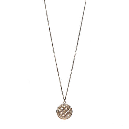 Chanel Medallion Quilted CC Chain Necklace Gold 1 of 6