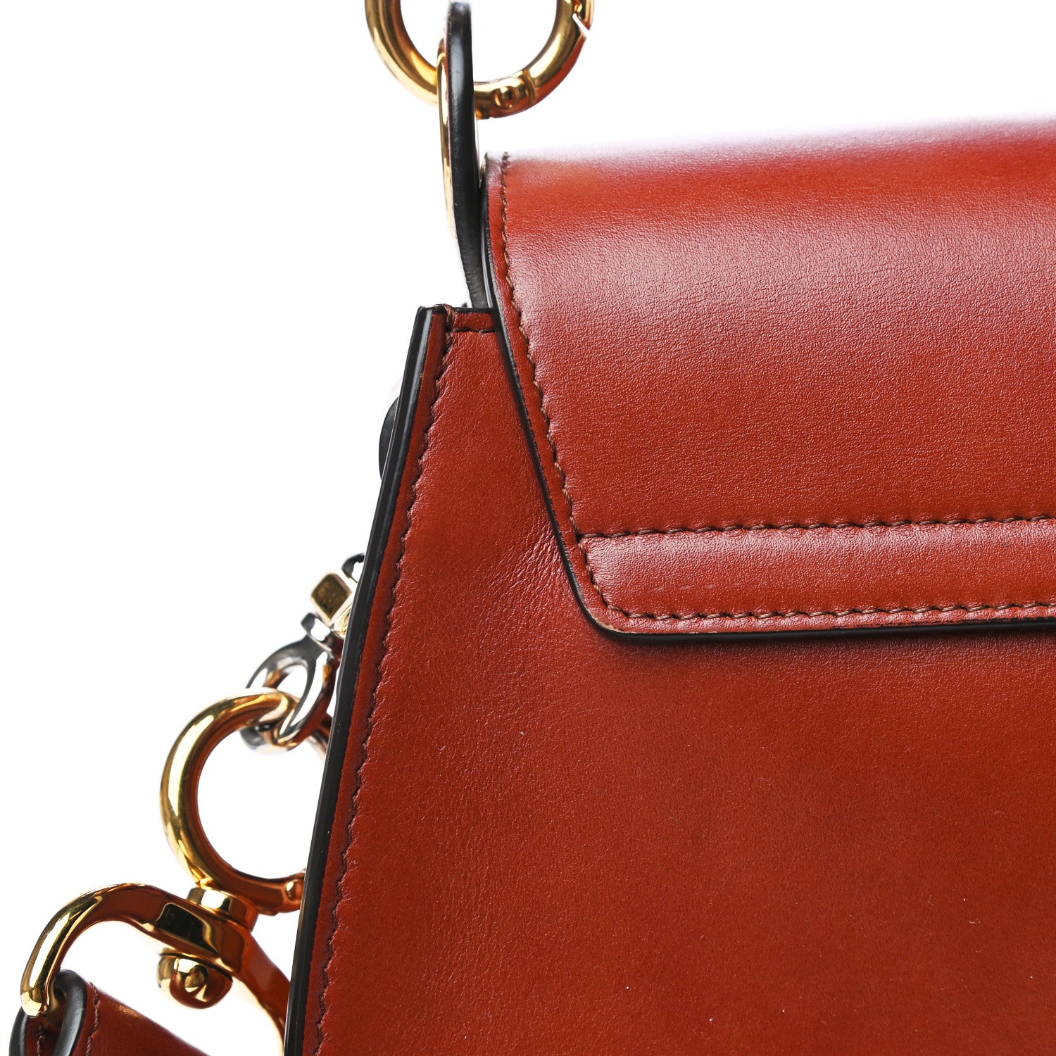 Chloe Calfskin Suede Large Tess Bag Sepia Brown 16 of 20