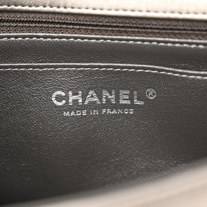 Chanel Metallic Lambskin Quilted Mini Rectangular Flap Dark Grey 6 of 12