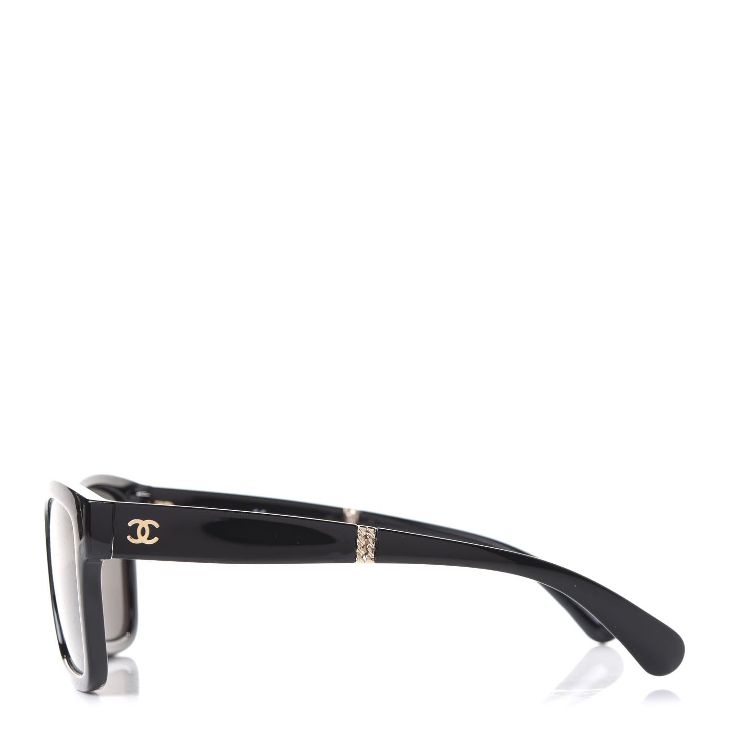 Chanel Acetate Metal Polarized Square Folding Sunglasses 6053 Black Black 3 of 9
