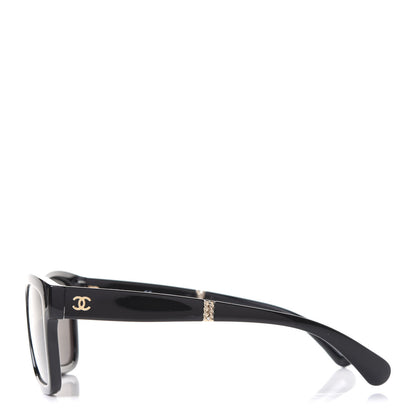 Chanel Acetate Metal Polarized Square Folding Sunglasses 6053 Black Black 3 of 9
