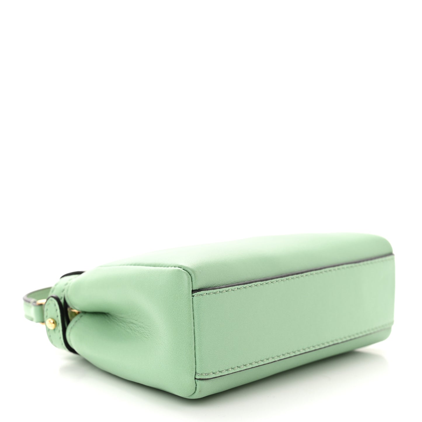 Shiny Nappa Micro Peekaboo Iconic Satchel Verde Acqua