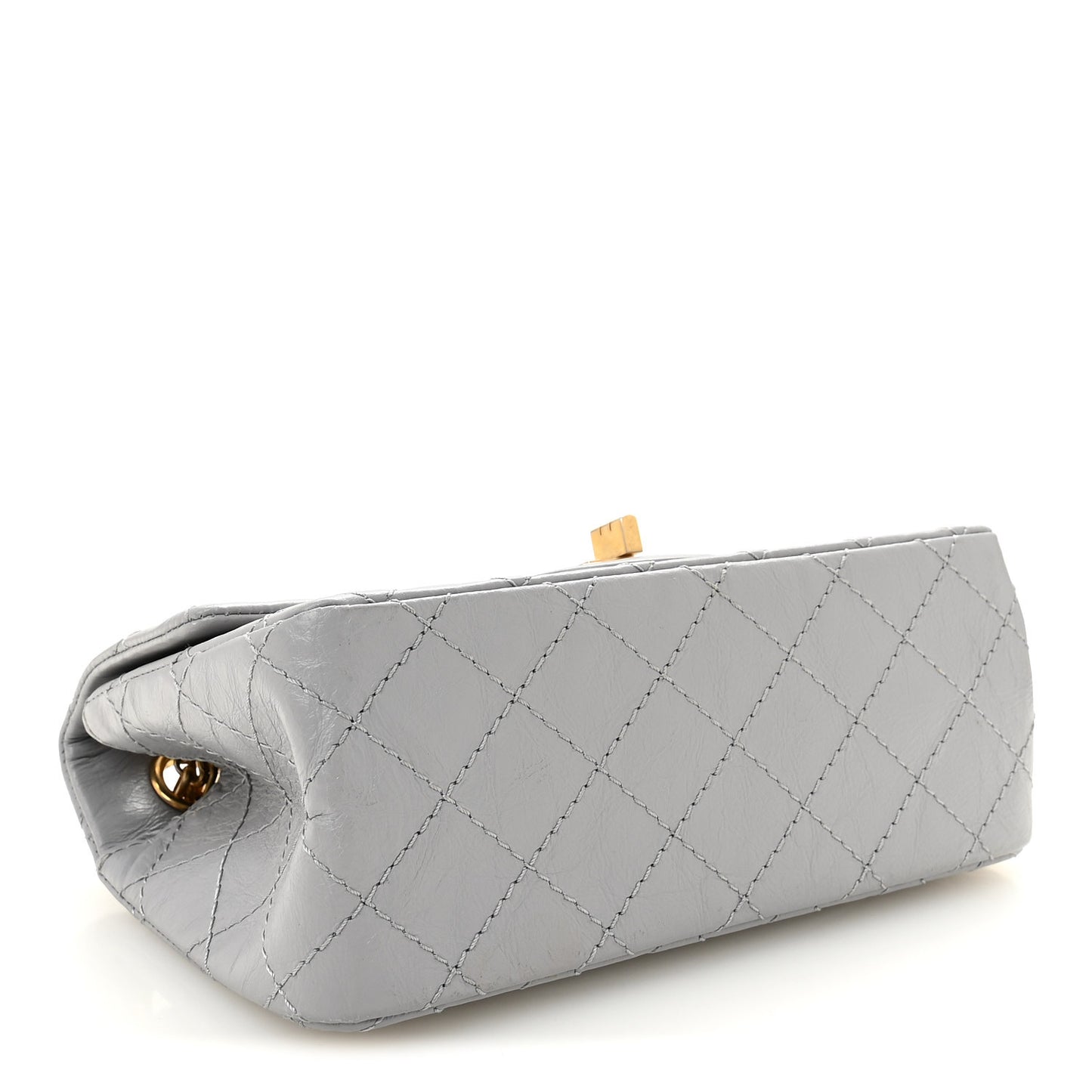 Aged Calfskin Quilted 2.55 Reissue Mini Flap Grey
