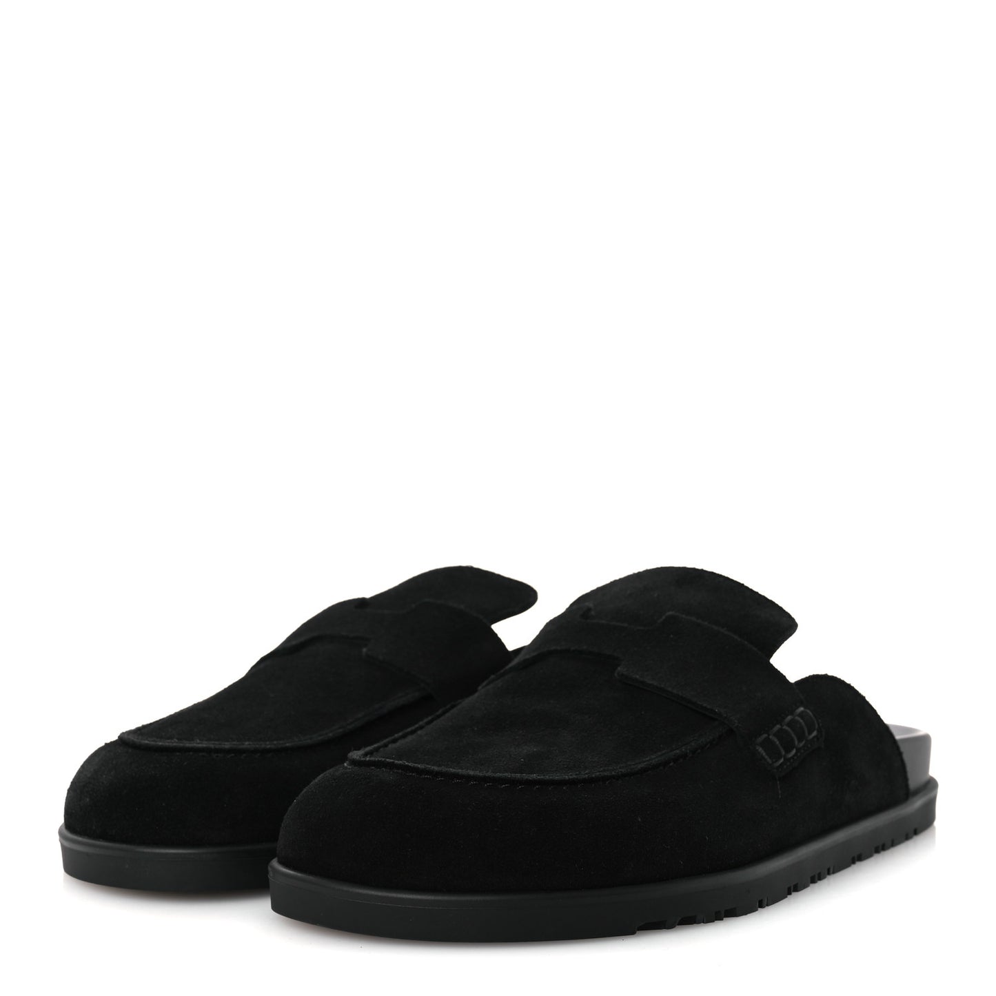 Suede Calfskin Go Mules 39 Black