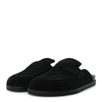 Hermes Suede Calfskin Go Mules 39 Black 4 of 11