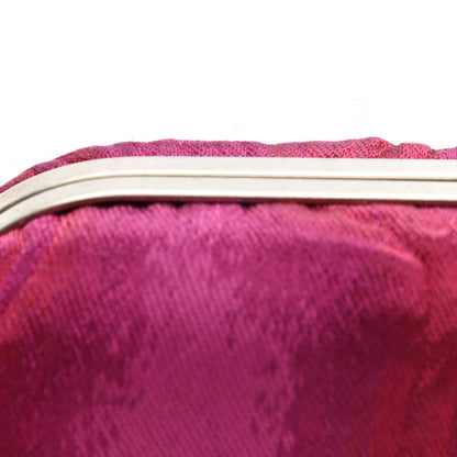 Alexander McQueen Silk Brocade Twin Skull Box Clutch Fuchsia Red 8 of 8