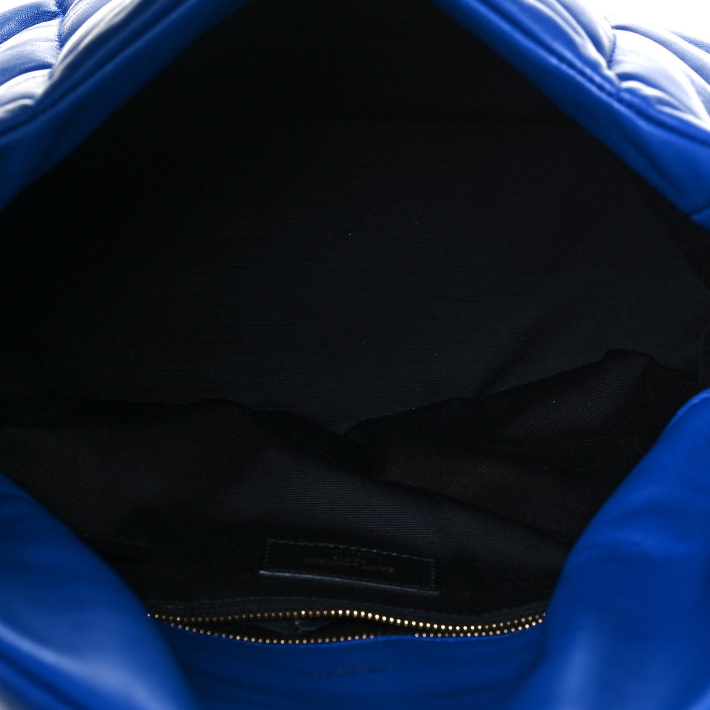 Lambskin Quilted Medium Loulou Puffer Monogram Chain Satchel Majorele Blue