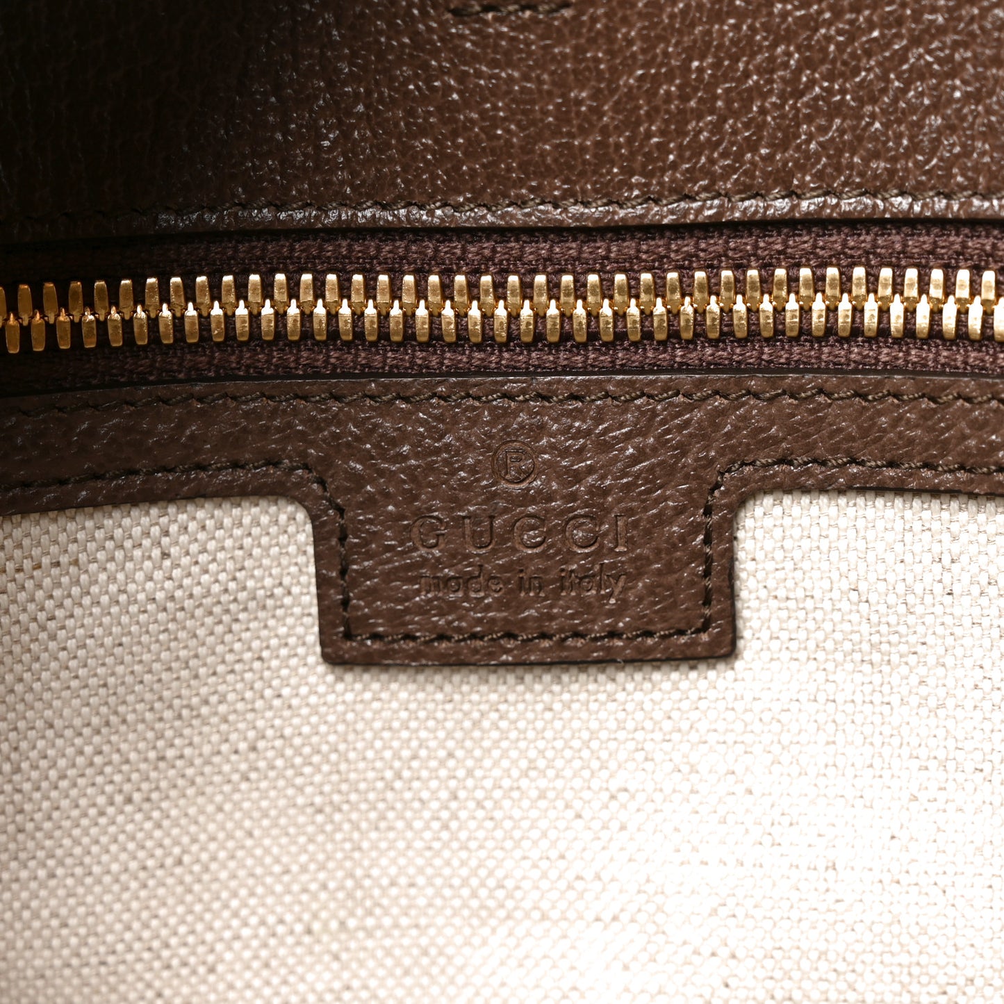 Monogram Jumbo GG Textured Dollar Calfskin Web Tote Bag Camel Ebony New Acero