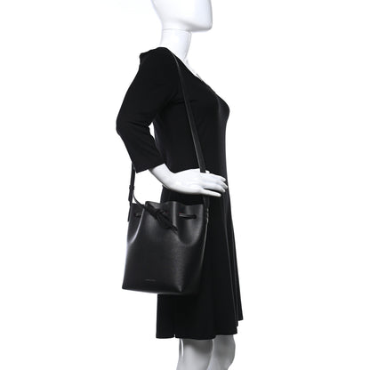 Mansur Gavriel Saffiano Mini Bucket Bag Black Flamma 2 of 10