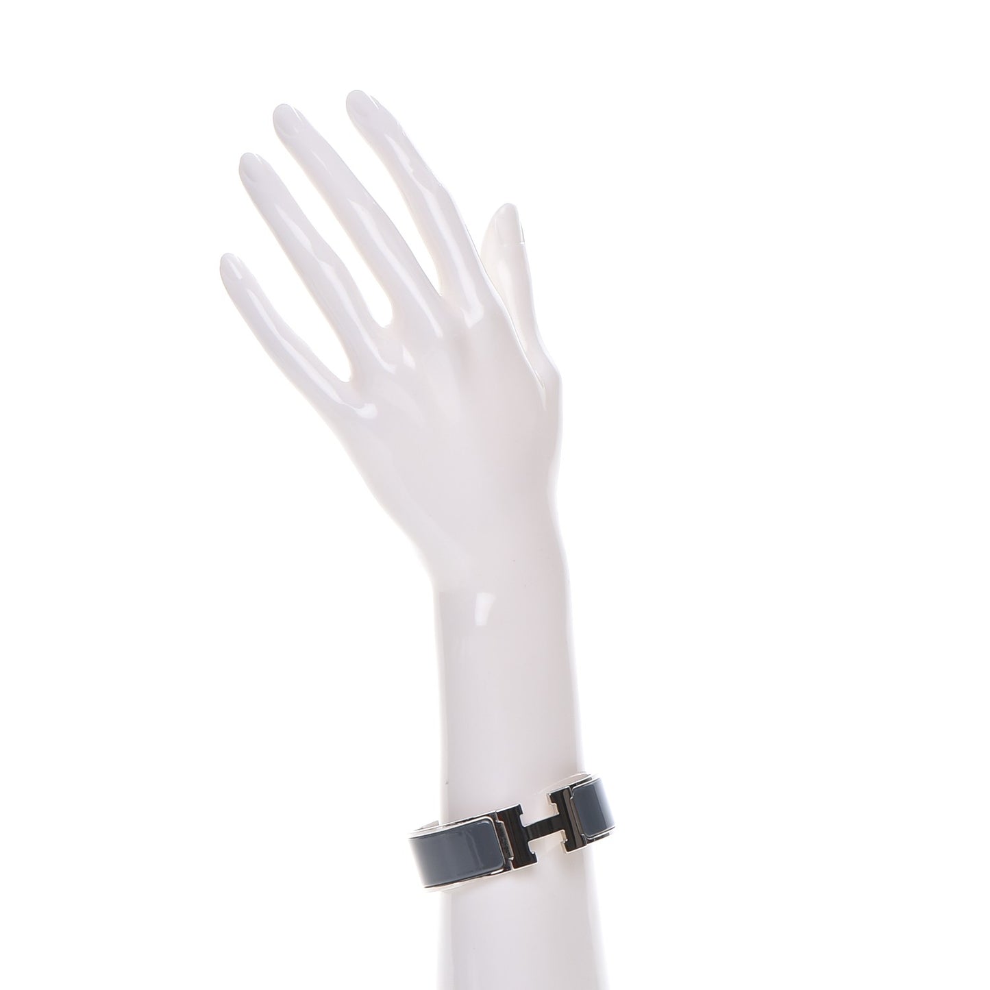 Enamel Wide Clic Clac H Bracelet GM Slate