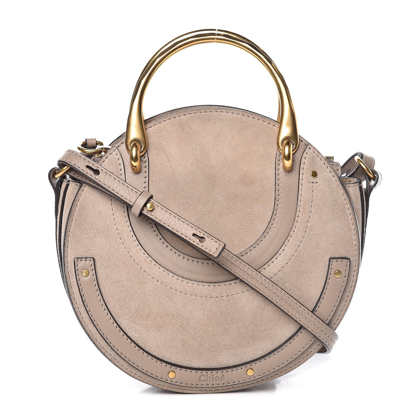 Calfskin Suede Small Pixie Bag Motty Grey