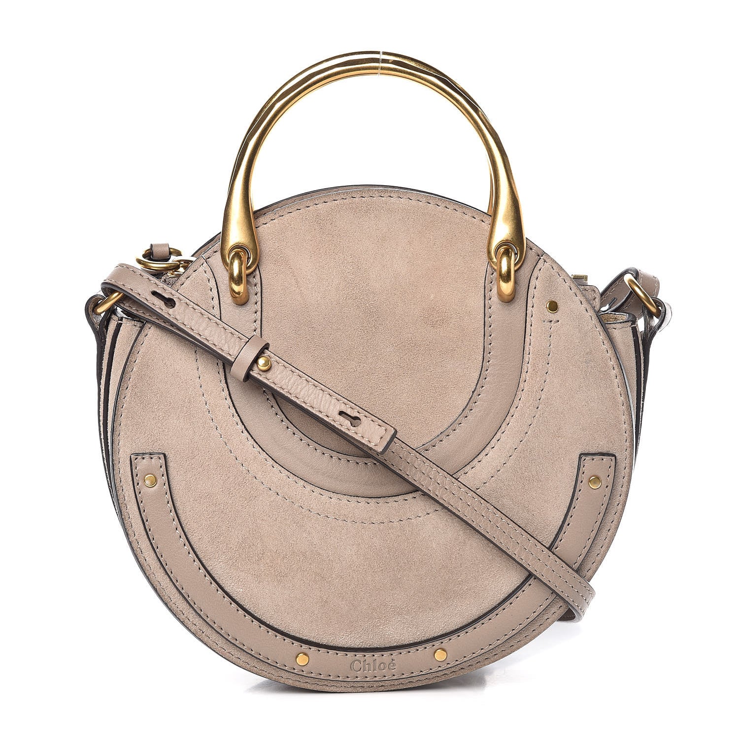 Chloe Calfskin Suede Small Pixie Bag Motty Grey 1 of 13