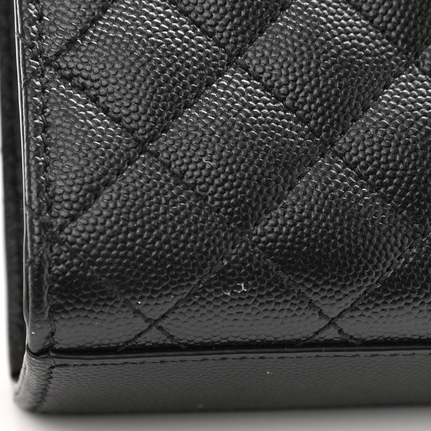 Grain De Poudre Textured Mixed Matelasse Triquilt Small Monogram Satchel Black