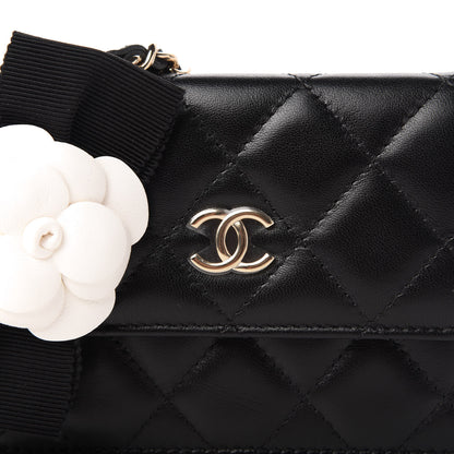 Chanel Lambskin Quilted My Chanel Lady Card Holder On Chain Black 10 of 11