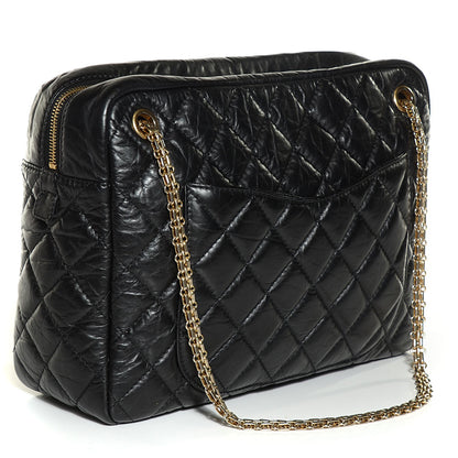 Chanel Aged Calfskin Quilted Large Reissue Camera Case Black 3 of 8