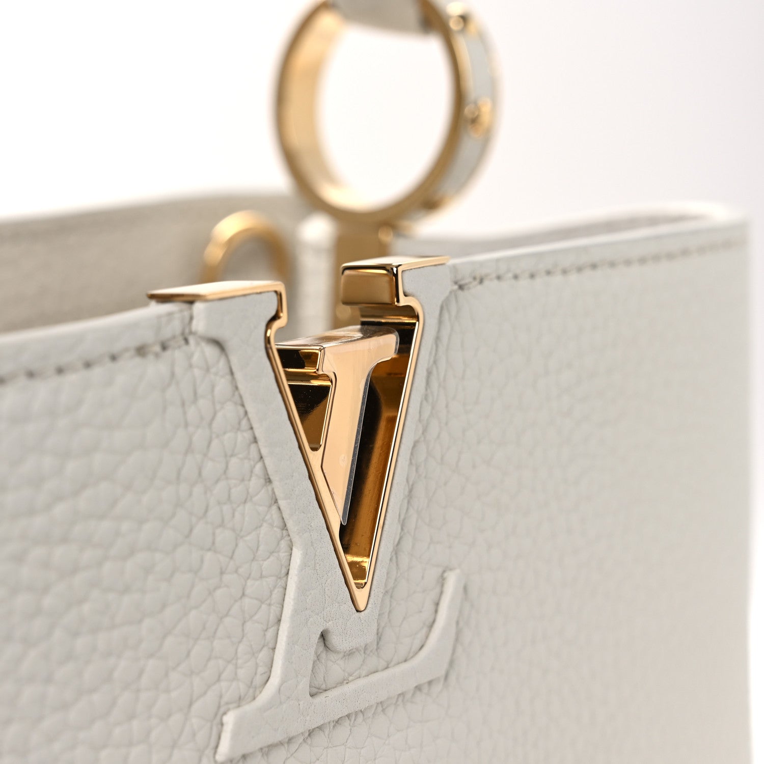 Louis Vuitton Taurillon Capucines BB Snow 9 of 9