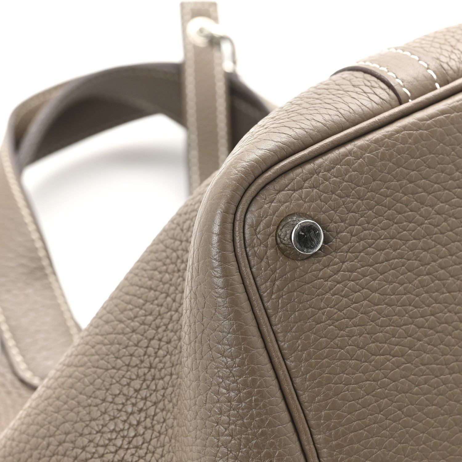 Hermes Taurillon Clemence Picotin Lock 18 PM Etoupe 10 of 13