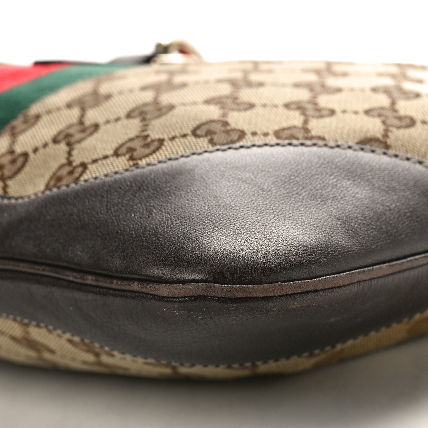 Monogram Web Jackie O Bouvier Hobo Dark Brown