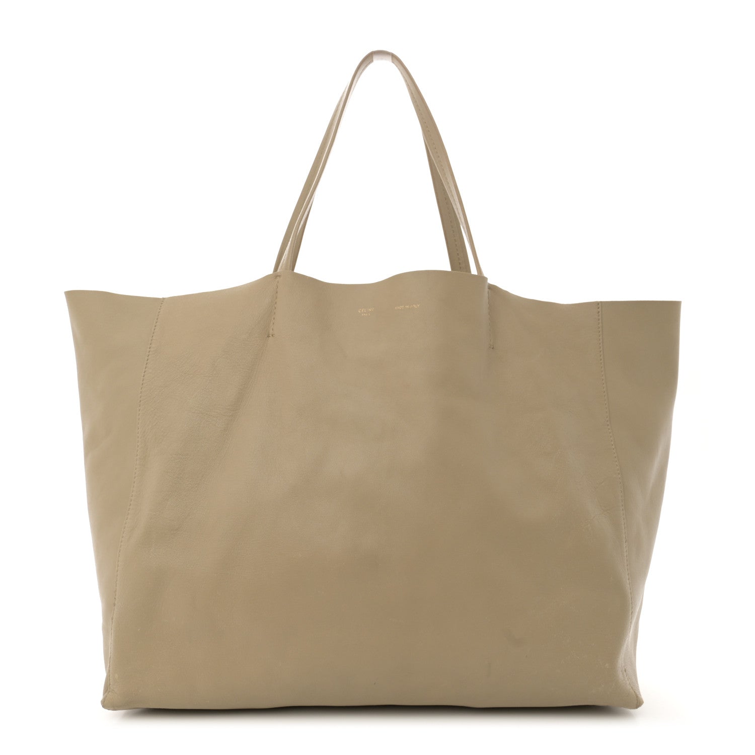 Celine Lambskin Horizontal Cabas Beige 1 of 20