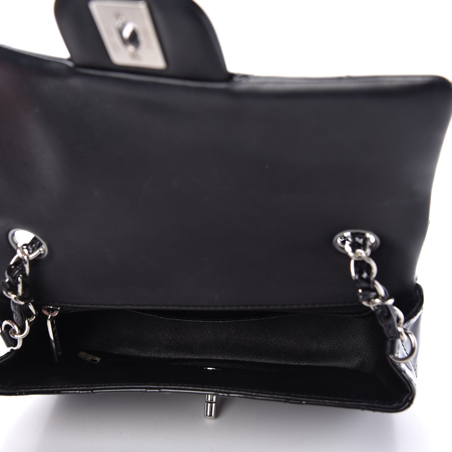 Chanel Patent Calfskin Quilted Mini Rectangular Flap Black 5 of 11