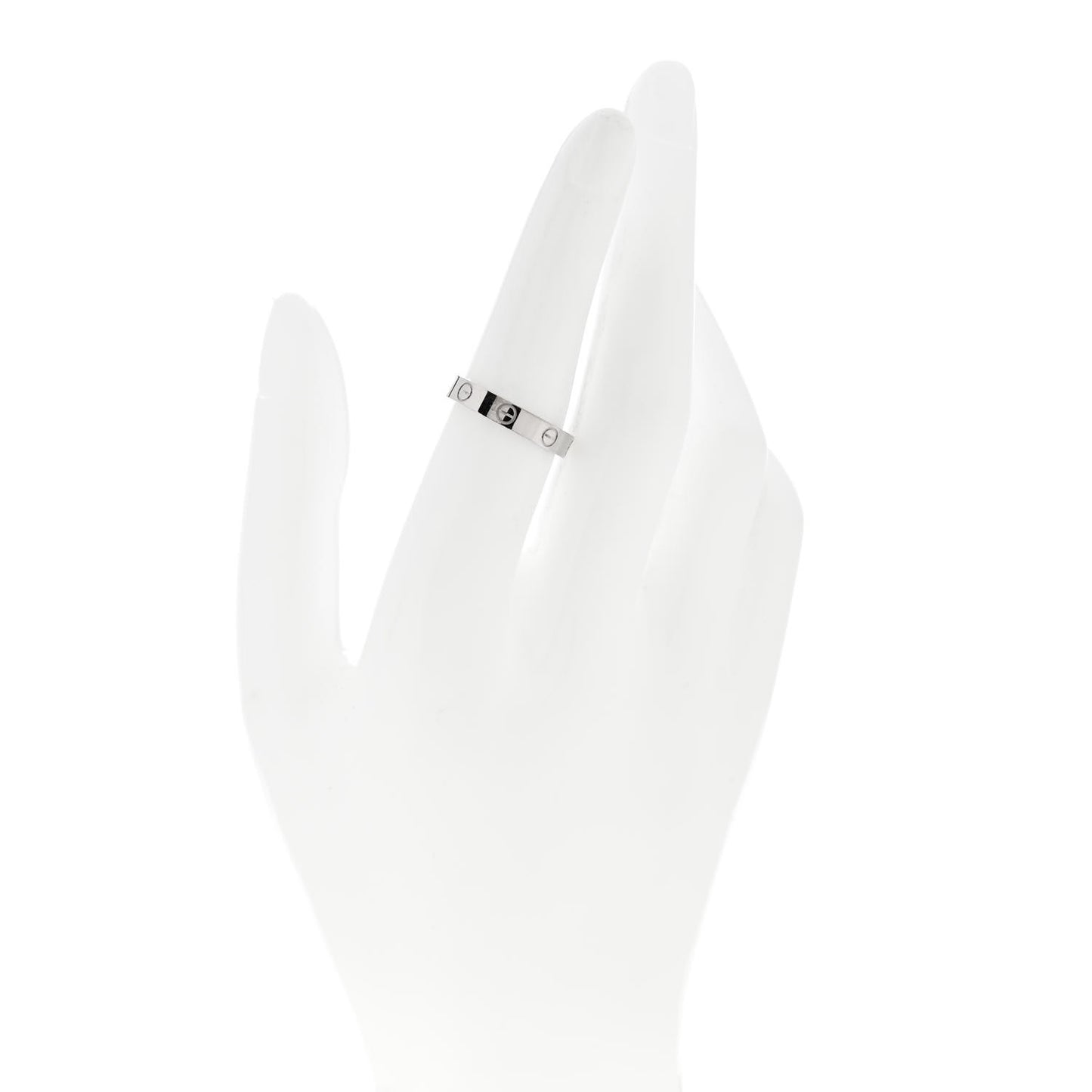18K White Gold 3.5mm LOVE Wedding Band Ring 54 7