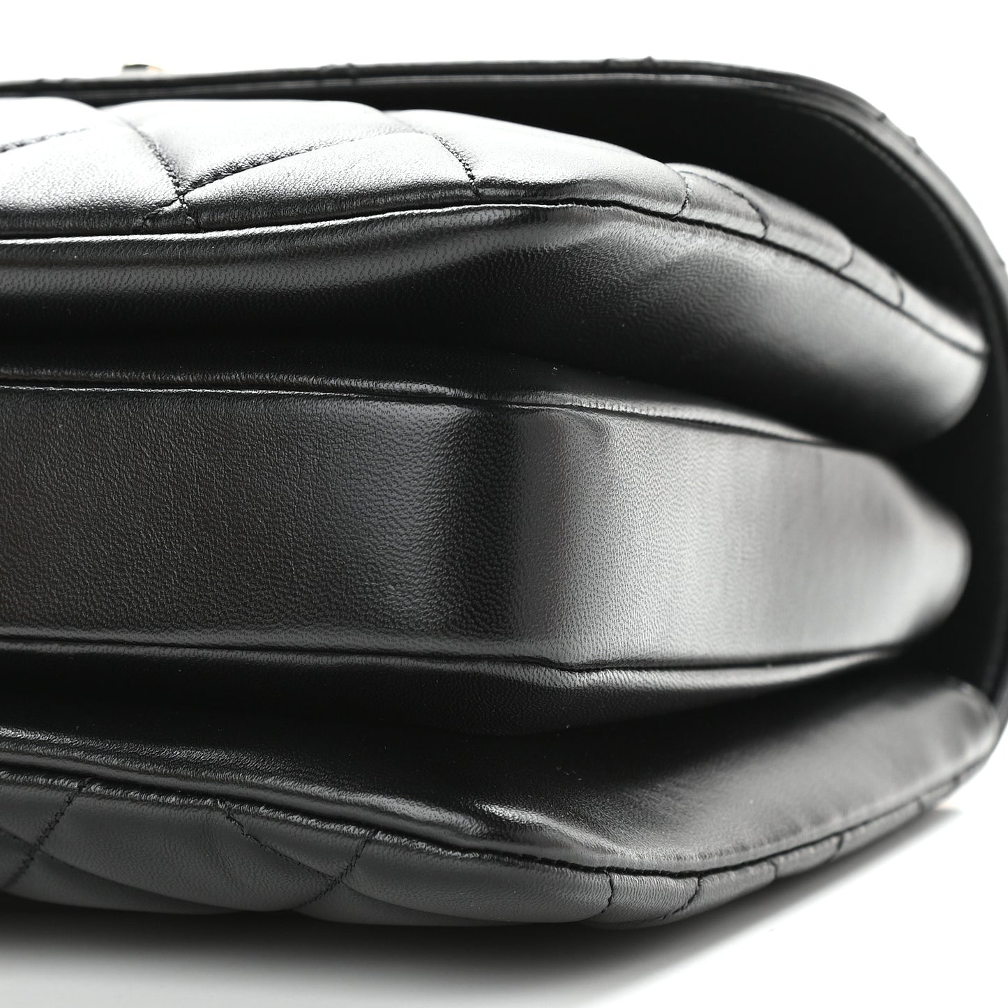 Lambskin Quilted Small Trendy CC Dual Handle Flap Bag Black