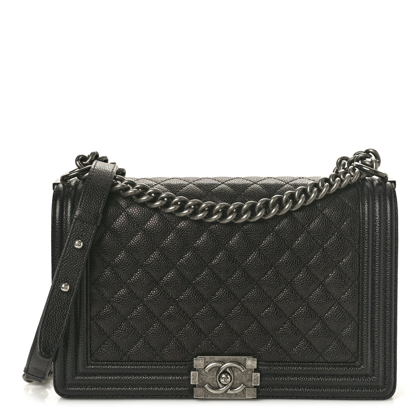 Caviar Quilted New Medium Boy Flap Black