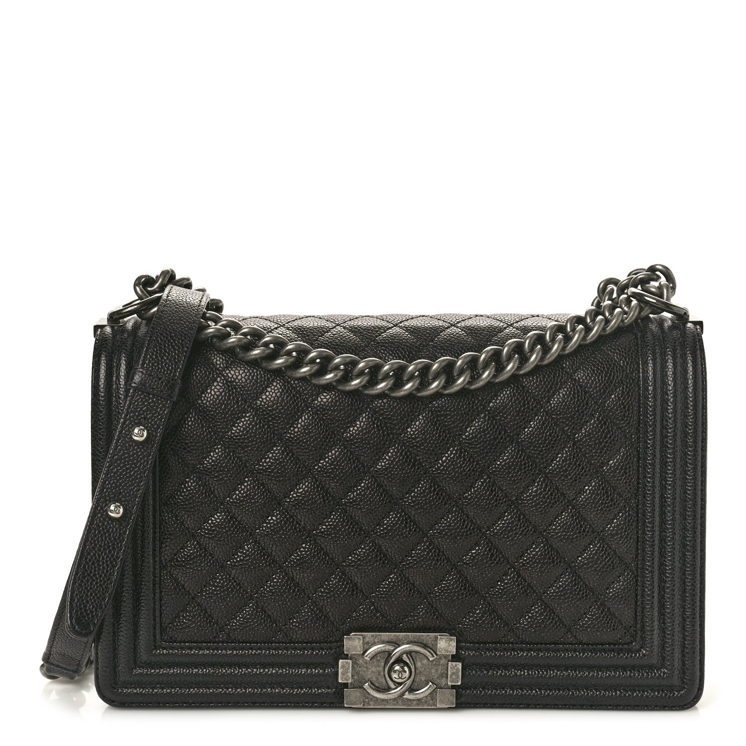 Chanel Caviar Quilted New Medium Boy Flap Black 1 of 10