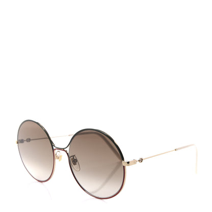 Gucci Round Sunglasses GG0395S Red Green 1 of 8
