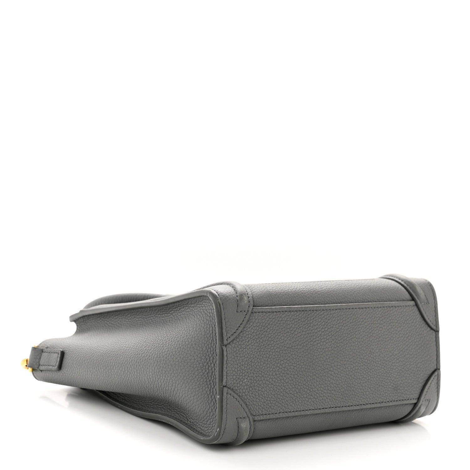 Celine Drummed Calfskin Nano Luggage Kohl 4 of 16