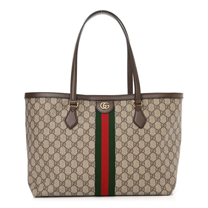 Gucci GG Supreme Monogram Medium Ophidia Shopping Tote Brown 1 of 10