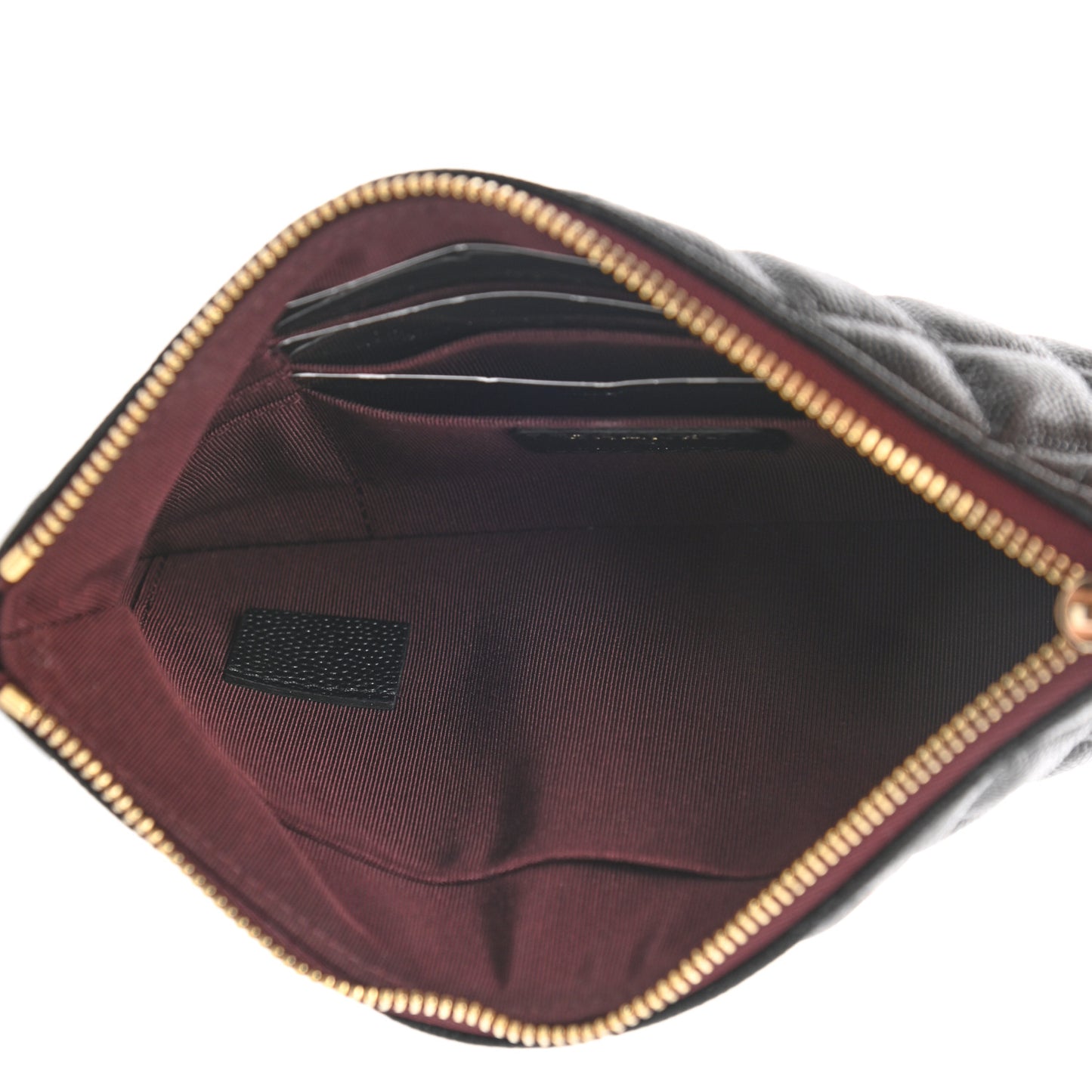 Caviar Quilted Cosmetic Case Black