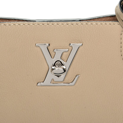 Louis Vuitton Calfskin Lockme Cabas Vanille Black 6 of 9