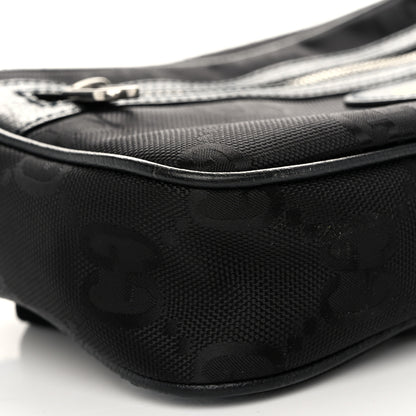 Gucci Econyl Nylon Monogram Off The Grid Belt Bag Black 9 of 11