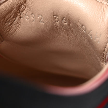 Gucci Patent Calfskin Bee Womens Falacer Sneakers 36 Hibiscus Red Blue Mystic White 9 of 9