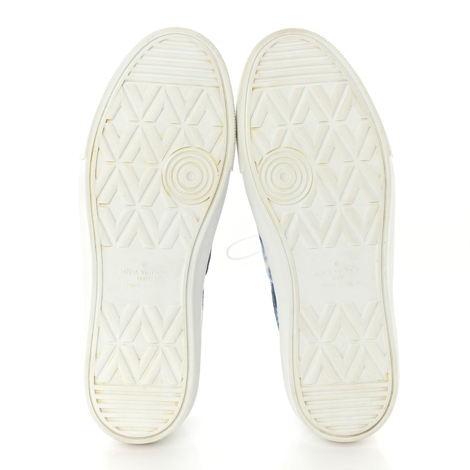 Louis Vuitton Denim Monogram Mens Trocadero Tie Dye Sneakers 10.5 Marine 5 of 8
