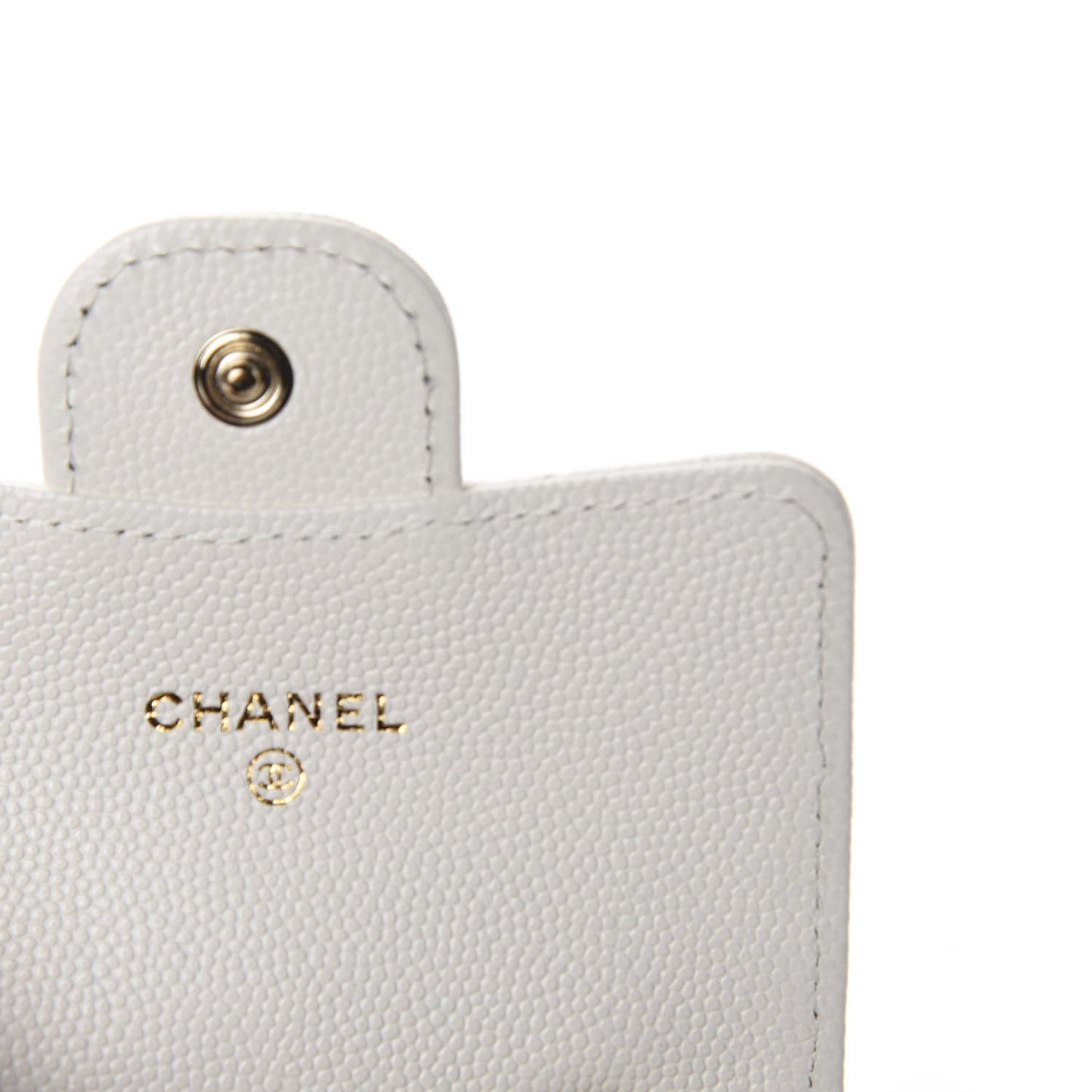 Caviar Quilted Flap Chain Waist Bag White