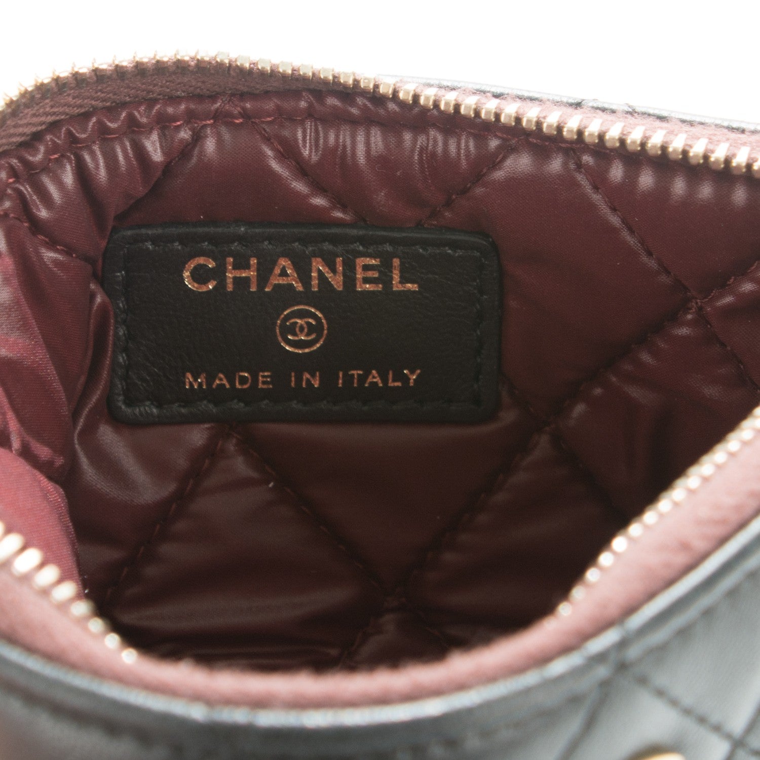Chanel Lambskin Quilted Small Cosmetic Case Black 6 of 7