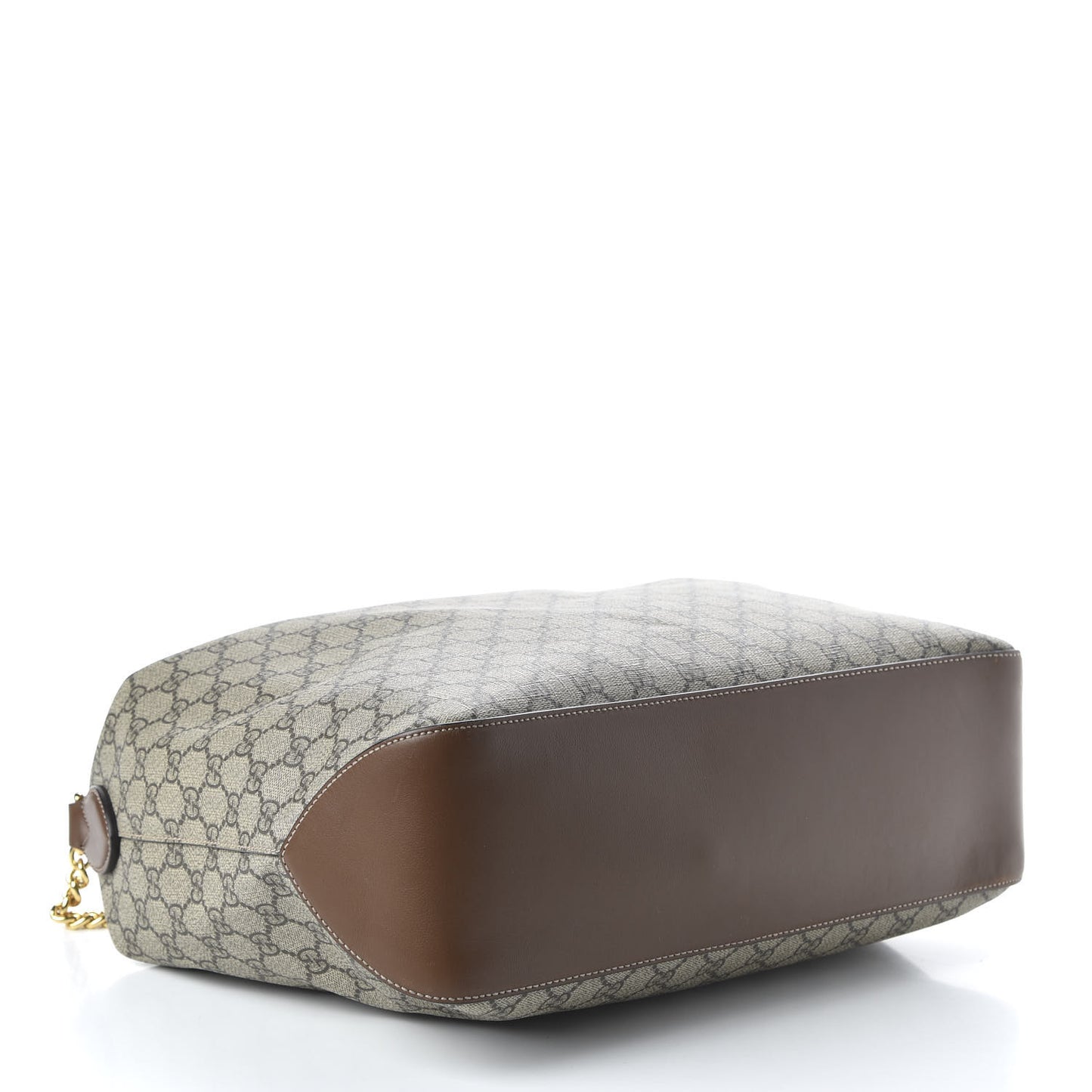 GG Supreme Monogram Large Linea A Hobo Light Brown