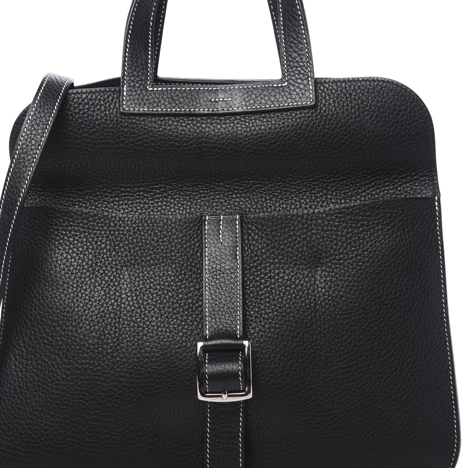 Hermes Taurillon Clemence Halzan 31 GM Black 11 of 13