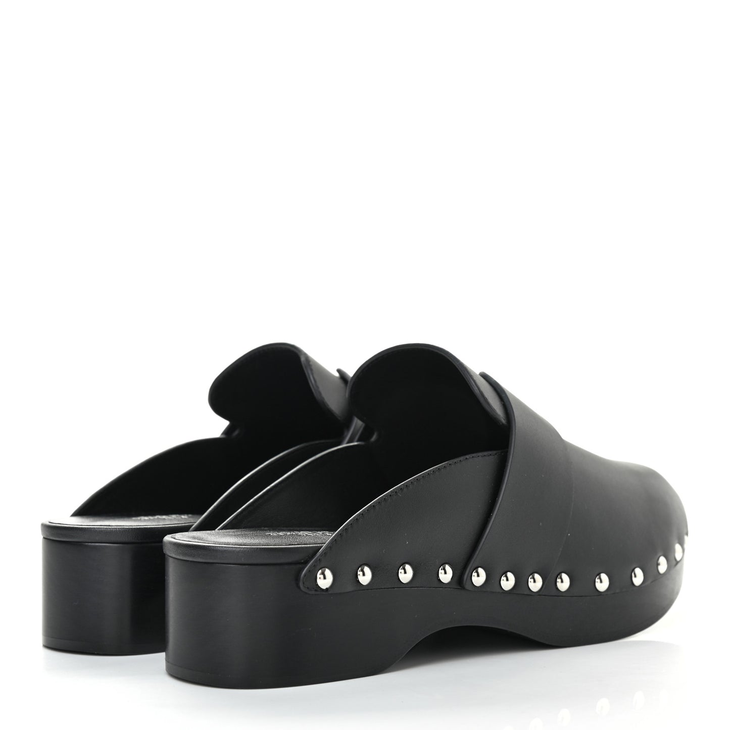 Calfskin Calya Mules 37 Black