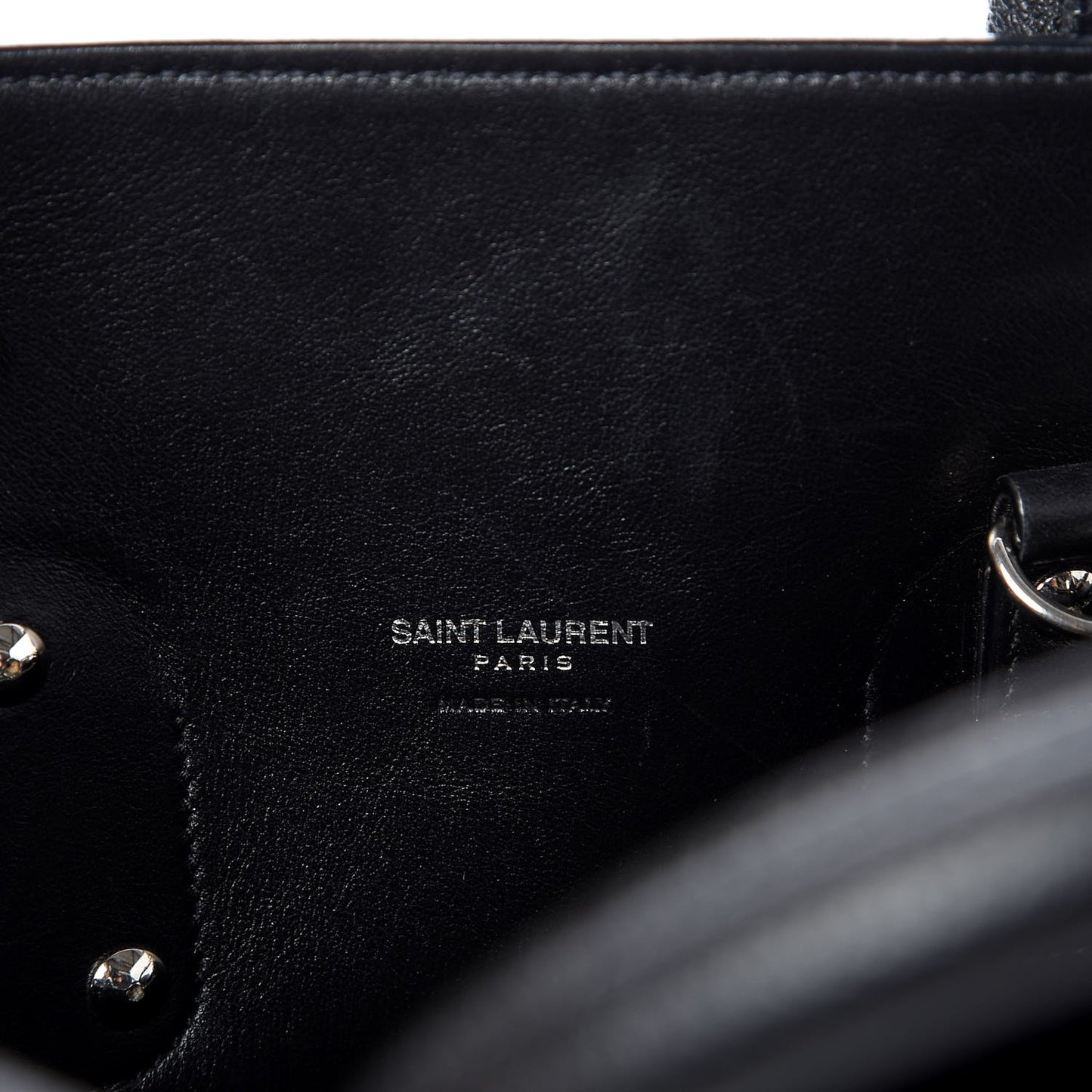 Grained Calfskin Small Sac De Jour Black