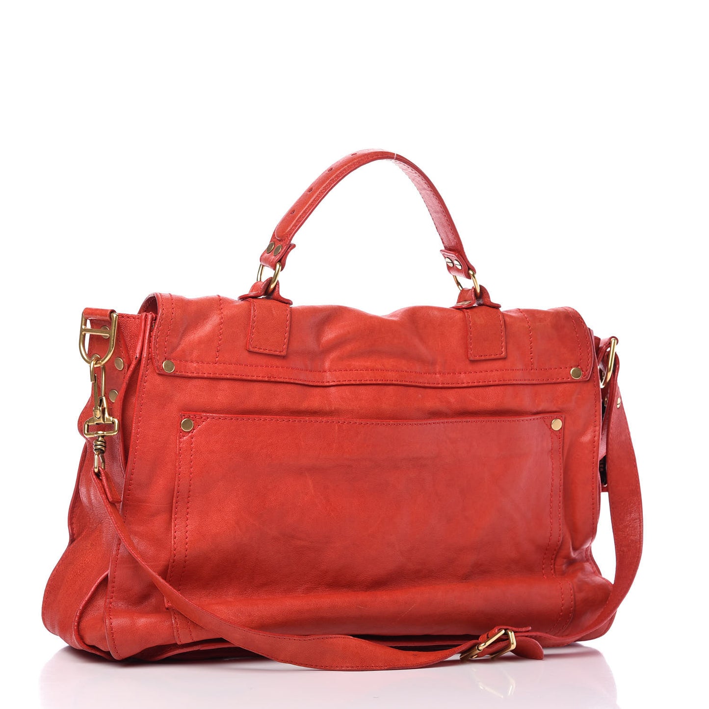 Lambskin PS1 Extra Large Satchel Lipstick Red