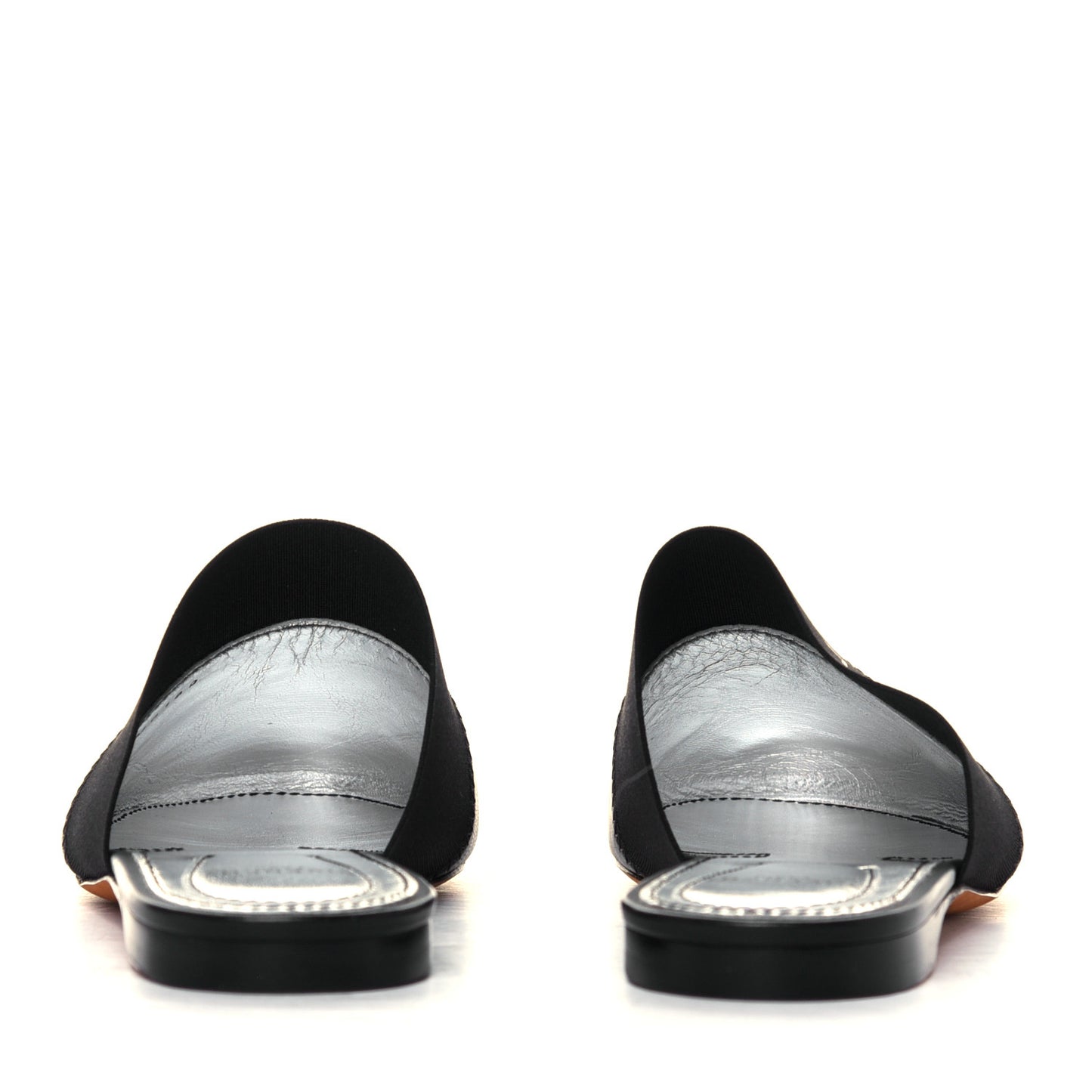 Calfskin Bedford Logo Mule Slides 36.5 Black