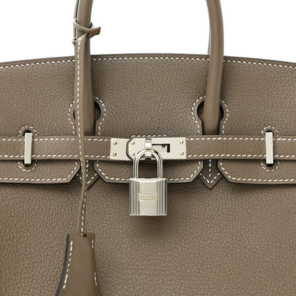 Hermes Taurillon Novillo Birkin 25 Etoupe 7 of 11